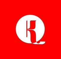 k monograma da letra inicial do nome da empresa. logotipo da letra k. vetor