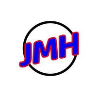 monograma das letras iniciais do nome da empresa jmh. ícone de letras jmh. vetor