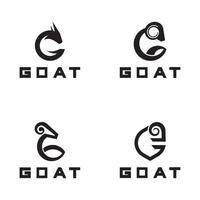 letra g cabeça de cabra logotipo-ilustração vetorial vetor