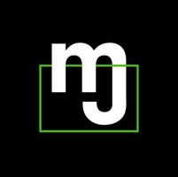 monograma das letras iniciais do nome da empresa mj. ícone de vetor de tipografia mj.