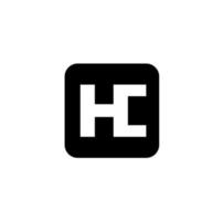 monograma das letras iniciais do nome da empresa hc. logotipo da empresa HC. vetor