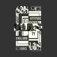 design gráfico abstrato de londres, tipografia moldura de texto ilustração vetorial imprimir camiseta vetor