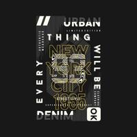 letras de slogan, cidade de Nova York, moldura de texto, design gráfico de camiseta, vetor de tipografia, ilustração, estilo casual