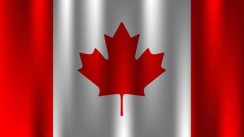 bandeira do Canadá, país, nação, símbolo, 3d, tecido, efeito, cetim, papel de parede, fundo, vetor