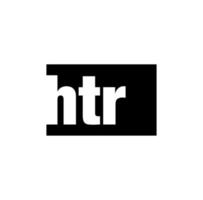 monograma das letras iniciais do nome da empresa htr. vetor