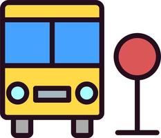 ícone de vetor de estação de ônibus