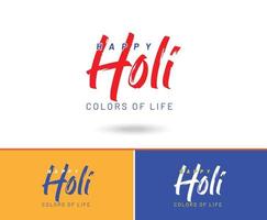 modelo de pôster de banner de fundo do festival de holi criativo para festival indiano de celebração de cores com texto feliz de holi vetor