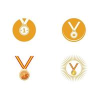 design de ilustração vetorial de ícone de medalha vetor
