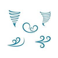 ilustração em vetor logotipo de ícone de vento