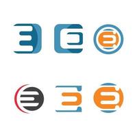 vetor de ilustração do ícone do logotipo da letra e