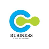 vetor de modelo de negócios de logotipo de letra c