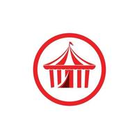 vetor de modelo de logotipo de tenda de circo