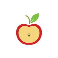 design de ilustração vetorial de ícone de logotipo de maçã vetor