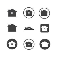 imóveis, casa, logotipo de modelo de vetor de ícone de construção