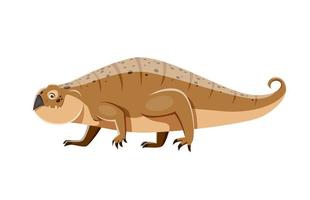 hiperodapedon isolado dinossauro desenho animado personagem vetor