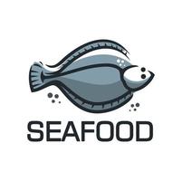 linguado frutos do mar restaurante refeição cardápio ícone vetor