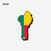 benin país nação bandeira mapa infográfico vetor