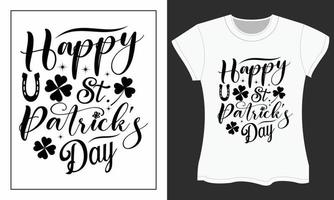 feliz st. patrick's dia SVG camiseta Projeto. vetor