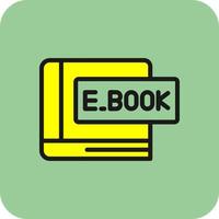 ícone de vetor de e-book