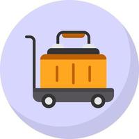 ícone de vetor de carrinho de bagagem