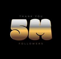 obrigado você, 5m seguidores. agradecendo postar para social meios de comunicação seguidores. vetor