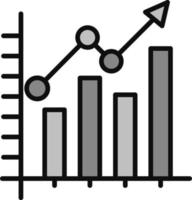 ícone de vetor de gráfico de barras