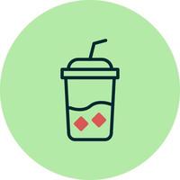 ícone de vetor de café gelado