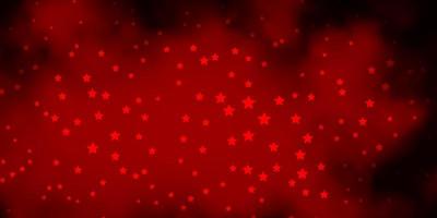 padrão de vetor vermelho escuro com estrelas abstratas.