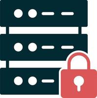 ícone de vetor de segurança de banco de dados