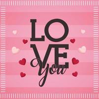 cartão de feliz dia dos namorados com corações de amor vetor