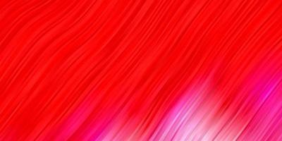 pano de fundo vector vermelho claro com curvas.