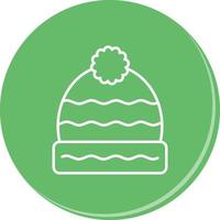 ícone de vetor de chapéu de inverno
