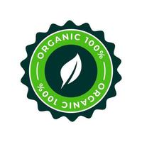 adesivo de rótulo de produto de comida vegana ou orgânica para rotulagem de alimentos ou cosméticos vetor