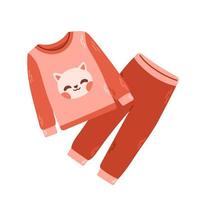 pijama para meninas pijama, camisola, roupa de dormir, ilustração vetorial isolada eps 10 vetor