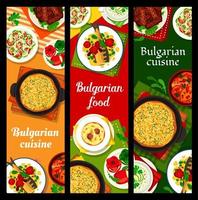 búlgaro cozinha restaurante Comida vetor faixas