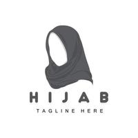 logotipo hijab, marca de vetor de produtos de moda, design boutique de hijab para mulheres muçulmanas