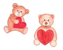 dia dos namorados urso clipart, casal urso sublimação para t-shirt vetor