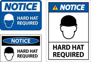 aviso prévio Difícil chapéu requeridos placa em branco fundo vetor