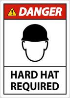 Perigo Difícil chapéu requeridos placa em branco fundo vetor