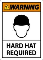 Atenção Difícil chapéu requeridos placa em branco fundo vetor