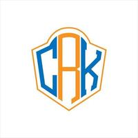 crk abstrato monograma escudo logotipo Projeto em branco fundo. crk criativo iniciais carta logotipo. vetor
