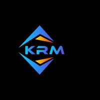 krm abstrato tecnologia logotipo Projeto em Preto fundo. krm criativo iniciais carta logotipo conceito. vetor