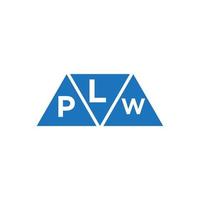 lpw abstrato inicial logotipo Projeto em branco fundo. lpw criativo iniciais carta logotipo conceito. vetor