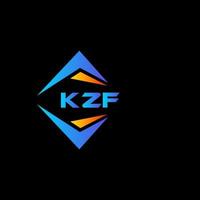 kzf abstrato tecnologia logotipo Projeto em Preto fundo. kzf criativo iniciais carta logotipo conceito. vetor