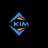 Kim abstrato tecnologia logotipo Projeto em Preto fundo. Kim criativo iniciais carta logotipo conceito. vetor