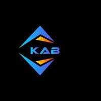 kab abstrato tecnologia logotipo Projeto em Preto fundo. kab criativo iniciais carta logotipo conceito. vetor