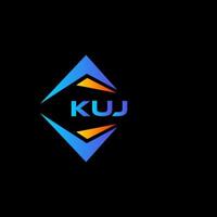 kuj abstrato tecnologia logotipo Projeto em Preto fundo. kuj criativo iniciais carta logotipo conceito. vetor