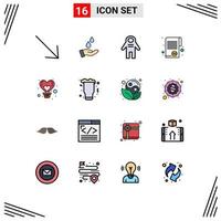 16 criativo ícones moderno sinais e símbolos do balão impostos cosmonauta imposto finança editável criativo vetor Projeto elementos