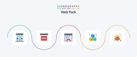 rede pacote plano 5 ícone pacote Incluindo . . rede. gráfico. criativo vetor