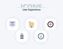 do utilizador experiência plano ícone pacote 5 ícone Projeto. . . mensagem. mais. meios de comunicação vetor